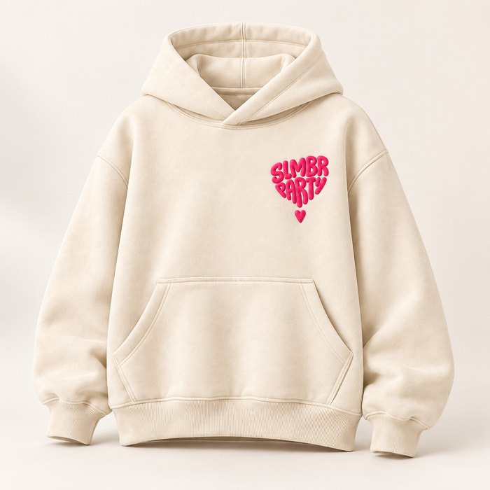 Vanilla Milk Pillow Heart Hoodie — front view